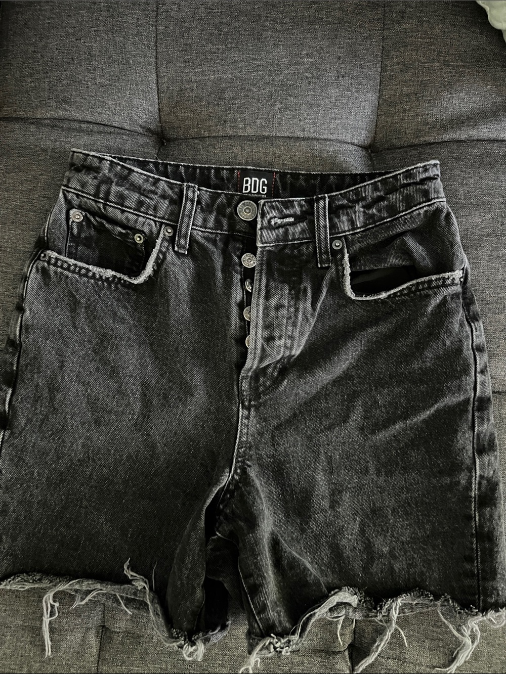 BDG Black Womens Relaxed Denim Shorts